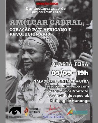 Cartaz do filme AMÍLCAR CABRAL – CORAÇÃO PAN-AFRICANO E REVOLUCIONÁRIO