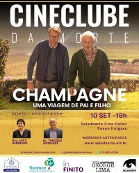Cartaz do filme CINECLUBE DA MORTE: CHAMPAGNE – UMA VIAGEM DE PAI E FILHO